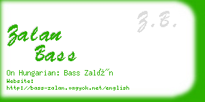 zalan bass business card